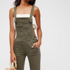 Free People olive green overalls SZ 27